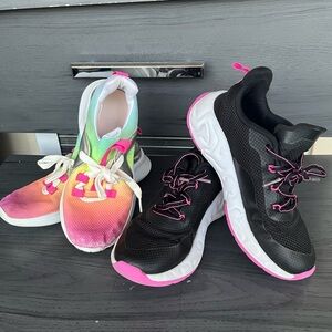 All in Motion Kids Sneakers - Black and Pink Bundle 2 shoes for girls size 2